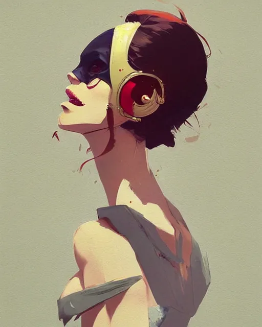 Image similar to a ultradetailed beautiful painting of a stylish woman with an eyepatch over her left eye, by conrad roset, greg rutkowski and makoto shinkai trending on artstation