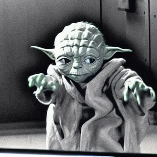 Image similar to cctv footage of yoda