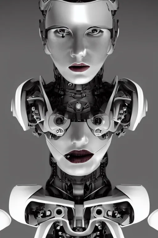 female robot head