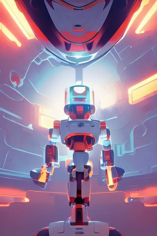 Image similar to metabots medabots medarotto medarot robot minimalist comics, behance hd by jesper ejsing, by rhads, makoto shinkai and lois van baarle, ilya kuvshinov, rossdraws global illumination ray tracing hdr radiating a glowing aura