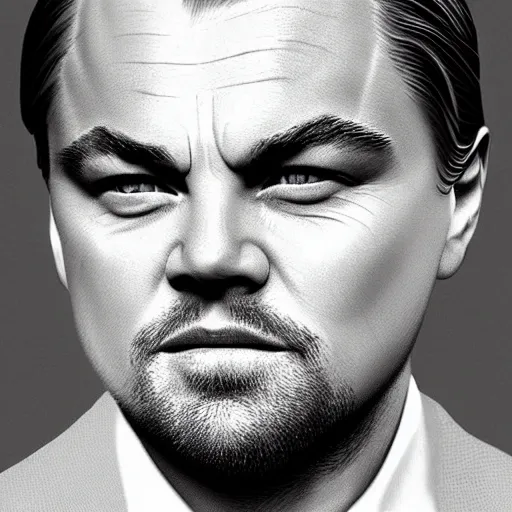 Image similar to “Leonardo DiCaprio, beautiful, highly detailed portrait, photorealistic, ultra detailed, 3d, cartoon, Up”