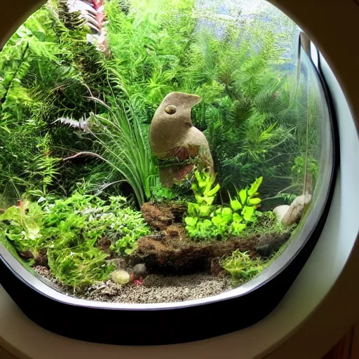 Image similar to inside a terrarium looking out