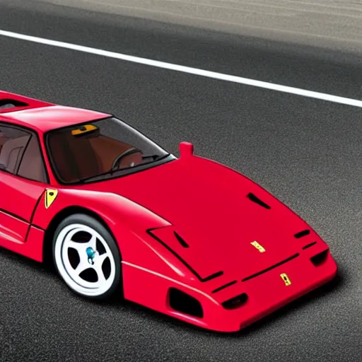 Prompt: a modern design interpretation of a ferrari f 4 0