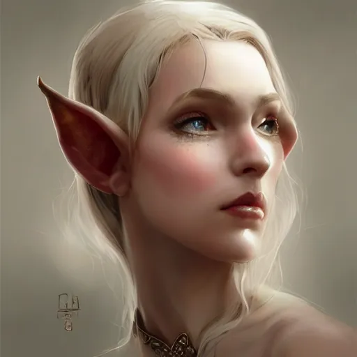 Prompt: Frontal portrait of a young, beautiful and elegant female elf, full of details, matte painting, concept art, smooth, by krenz cushart and wlop，trending on cgsociety and artstation，8kHDR，light effect，rtx on，-H 768