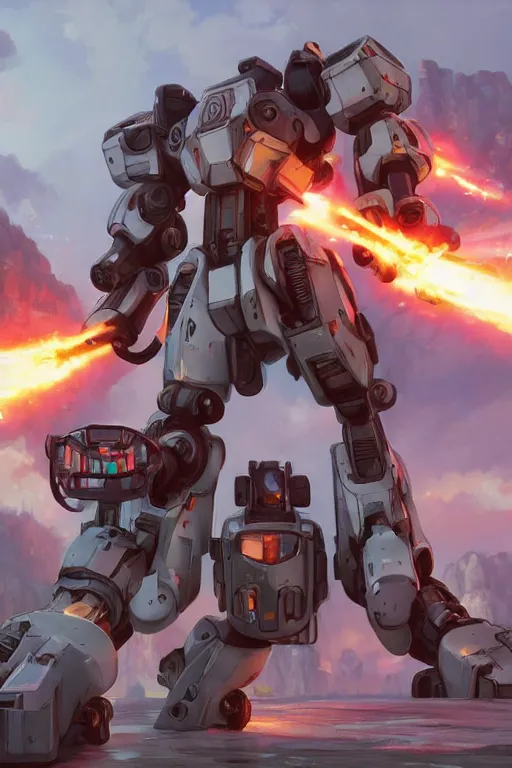 Image similar to mechwarrior 5 : mercenaries mech megaman transformer robot boss tank engine game octane render, 4 k, hd 2 0 2 2 3 d cgi rtx hdr style chrome reflexion glow fanart jesper ejsing, by rhads, makoto shinkai borderlands and by feng zhu rossdraws artstation by digital cinematic pixar and disney unreal zbrush central hardmesh