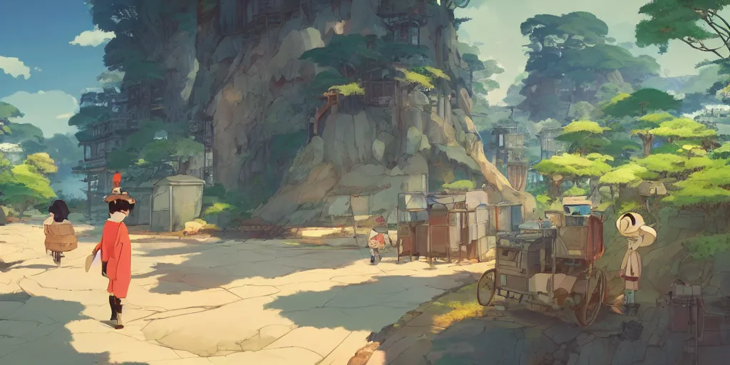 Prompt: japan. by cory loftis & studio ghibli, rim light, exquisite lighting, clear focus, very coherent, plain background, soft painting, photorealistic, unreal engine 5, 8 k