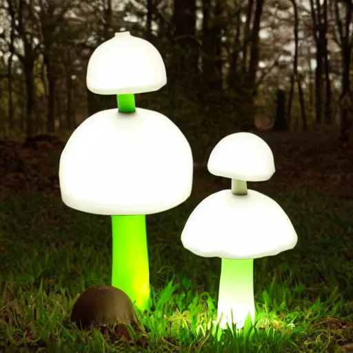 Prompt: mushroom lantern design