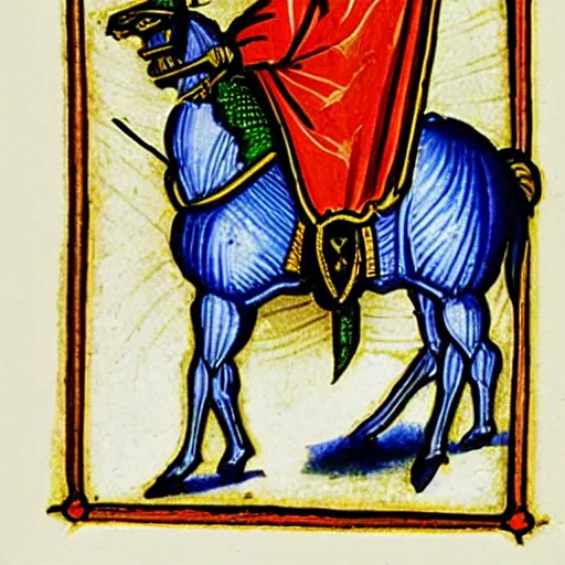 Prompt: Knight, illuminated manuscript