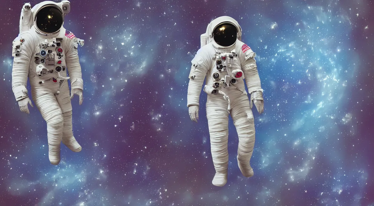 Prompt: digital art, astronaut in deep space, full body