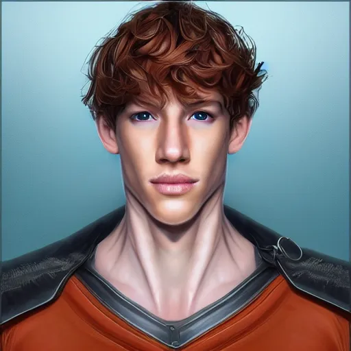 Image similar to a symmetrical portrait of kvothe by artgerm, digital art, unreal engine 5, trending on artstation, deviantart, pinterest, rule of thirds, 4 k uhd image