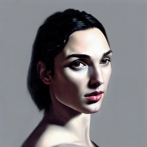 Prompt: a striking hyper real painting of Gal Gadot by caravaggio.