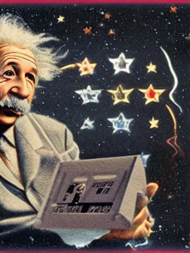 Prompt: einstein in space