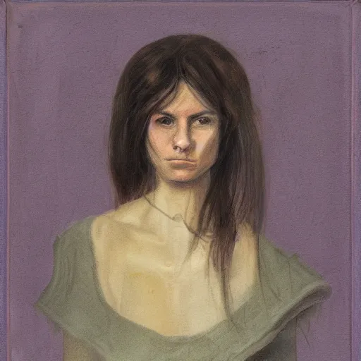 Image similar to portrait of dani by nicolas uribe, muted colors