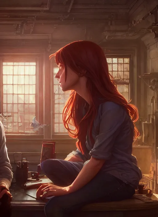 Prompt: highly detailed portrait of mary jane watson and peter parker, stephen bliss, unreal engine, fantasy art by greg rutkowski, loish, rhads, ferdinand knab, makoto shinkai and lois van baarle, ilya kuvshinov, rossdraws, tom bagshaw, alphonse mucha, global illumination, radiant light, detailed and intricate environment