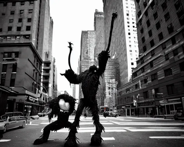 Image similar to monsters in new york city, street photograph