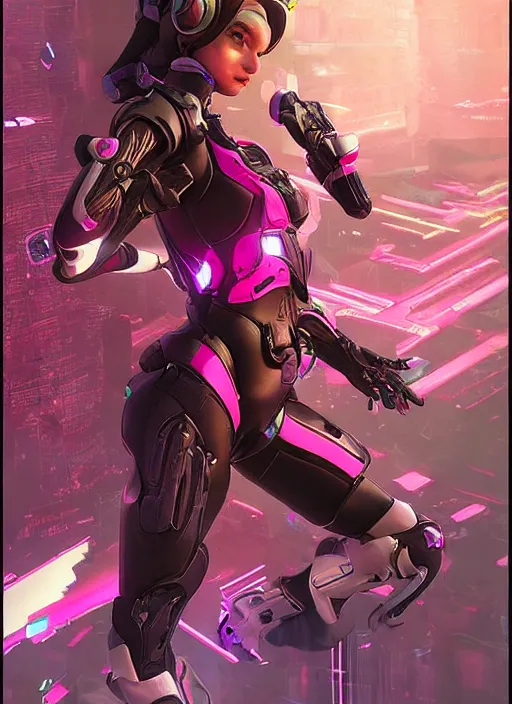 Image similar to d. va from overwatch - complex and hyperdetailed technical suit design. reflection and dispersion materials. rays and dispersion of light. volumetric light. f / 3 2. noise film photo. flash photography. ultra realistic, 5 0 mm. poster by wayne barlowe, hajime sorayama aaron horkey, craig mullins