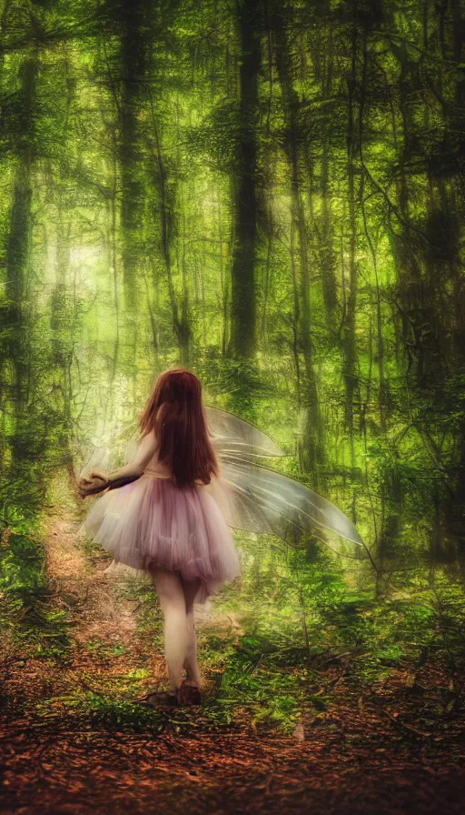 Prompt: fairies in the forest, cinematic,4k,35mm,street photo, epic