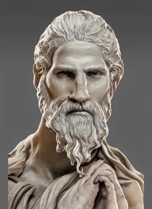 Prompt: 3 / 4 ancient greek man, painted by artgerm and greg rutkowski and alphonse mucha. clear highly detailed face, beautiful art
