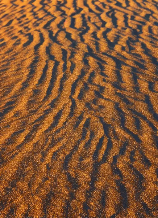 Prompt: sparkling swirls of sand and glitter in a desert