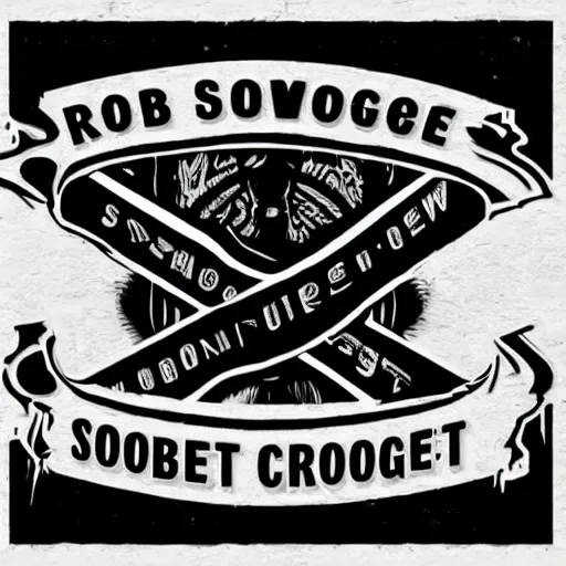 Prompt: logo of rob swoje street wear brand