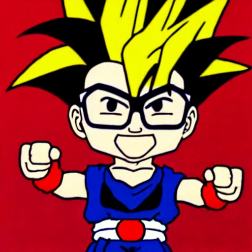 Prompt: John oliver in his super Saiyan form, illustration in pen and ink, award winning, black and white, art by Akira Toriyama