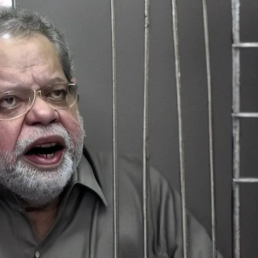 Image similar to Luis Inácio Lula da Silva with prison clothes in Jail, photograph