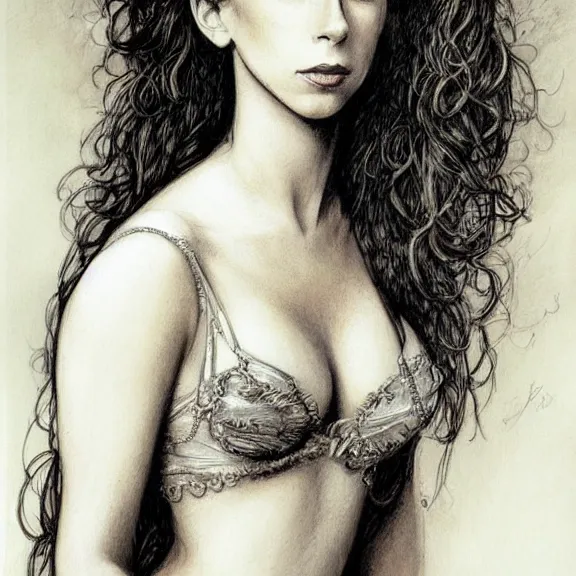 Image similar to a highly detailed portrait of jennifer love hewitt in the style of luis royo and in the style of charles dana gibson.