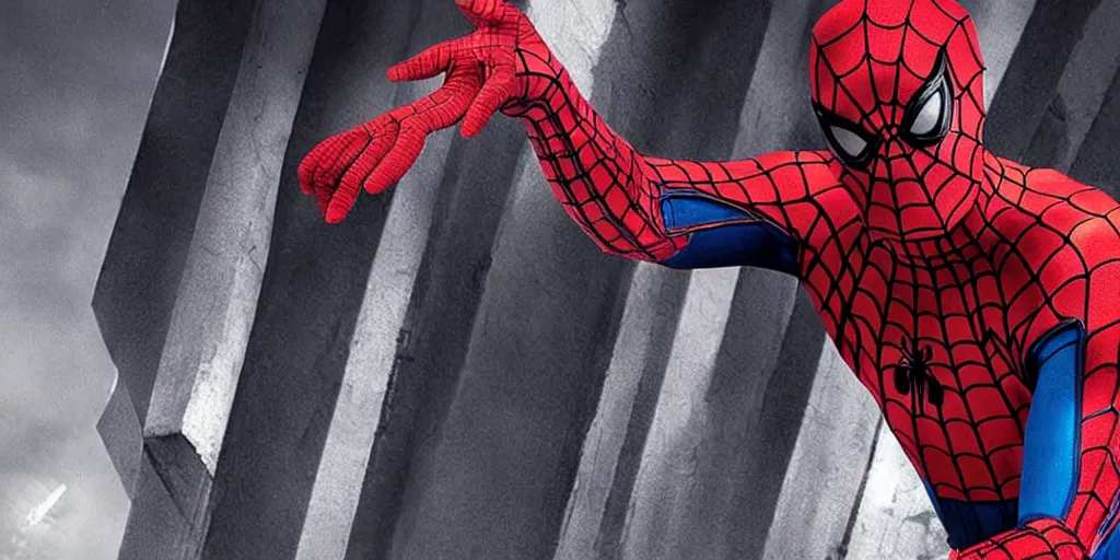 Image similar to Michael Jackson 2000s wears a Spider-Man costume without a mask, poster, MCU, Marvel, ultra realistic, 4K, movie still, UHD, sharp, detailed, cinematic, render, modern