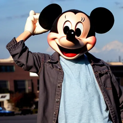 Image similar to mickey as a cholo