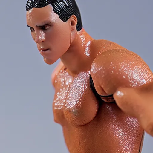 Prompt: Swimmer action figure, highly detailed, studio lighting