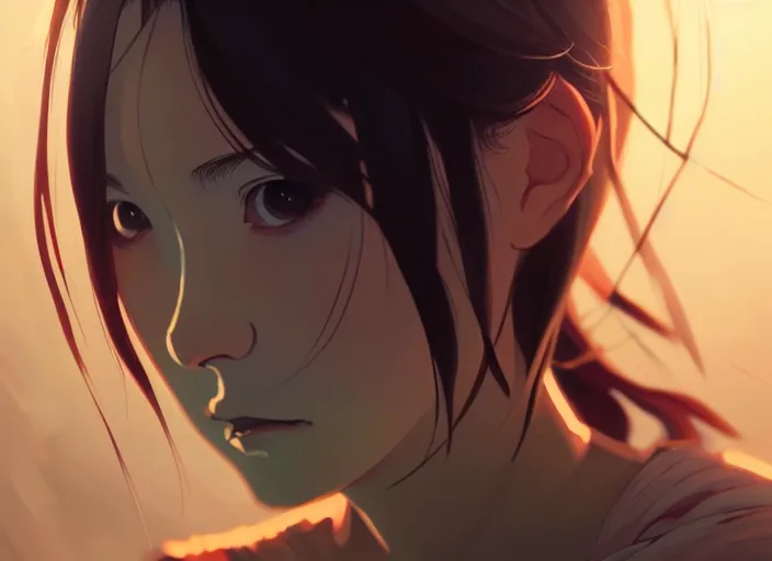 Image similar to a film still portrait of a beautiful crying woman, finely detailed features, closeup of face, cinematic lighting, perfect art, night cyberpunk city, intricate, anime, gapmoe grimdark, artstation, trending on pixiv fanbox, painted by greg rutkowski makoto shinkai takashi takeuchi studio ghibli, akihiko yoshida, 4 k