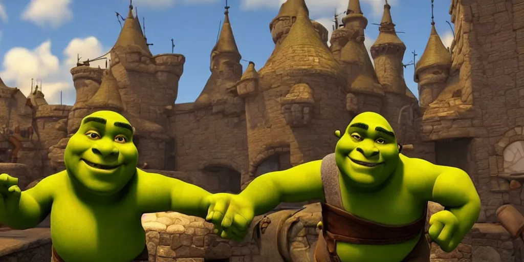 Image similar to shrek in team fortress 2, realistic 4 k octane beautifully detailed render, 4 k post - processing, highly detailed, intricate complexity, epic composition, magical atmosphere, cinematic lighting, masterpiece, ultra hd