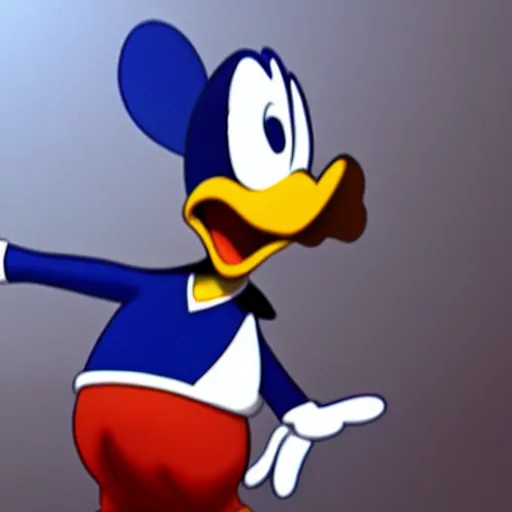 Prompt: photorealistic depiction of Donald Duck