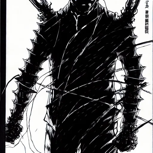 Image similar to Joe Biden looking sinister, by Tsutomu Nihei, highly detailed