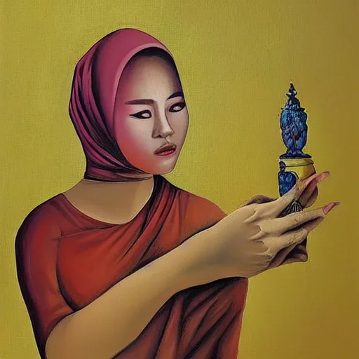 Image similar to woman in the last median art by griselda sastrawinata