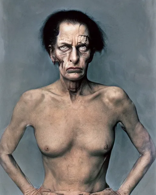 Image similar to the most evil person in the world, photo portrait by annie liebovitz