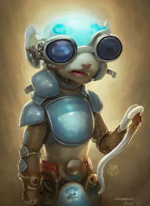 Image similar to cute little anthropomorphic cleaner shrimp sealer wearing light goggles, tiny, small, miniature animal, baby animal, short, pale blue armor, cute and adorable, pretty, beautiful, DnD character art portrait, matte fantasy painting, DeviantArt Artstation, by Jason Felix by Steve Argyle by Tyler Jacobson by Peter Mohrbacher, cinematic lighting