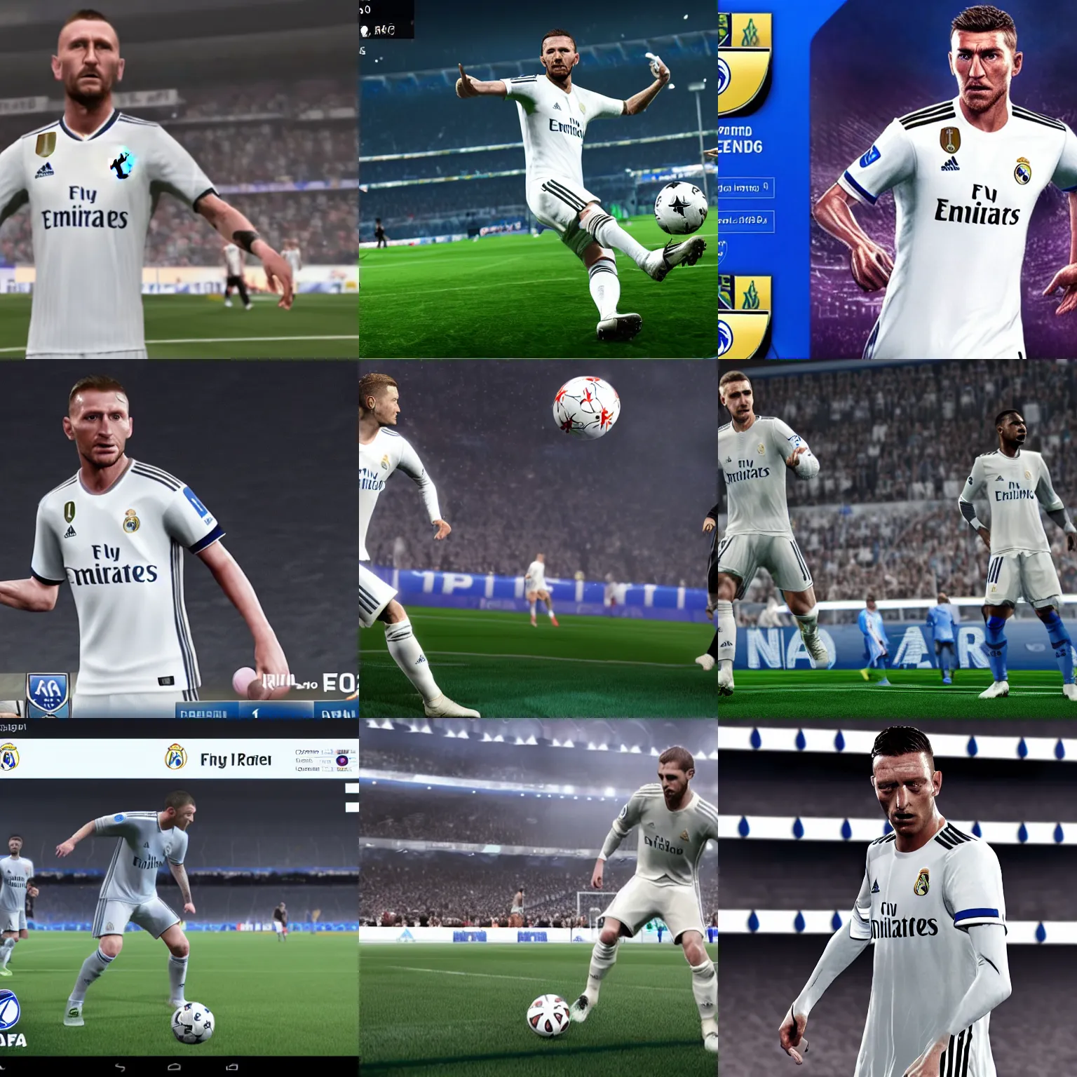 Prompt: screenshot of the night king playing for real madrid in fifa 2 1, ea sport