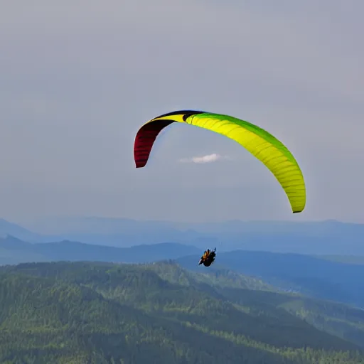 Prompt: paragliding bear