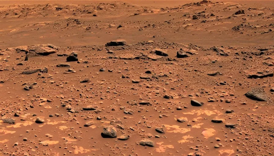 Image similar to photograph from the surface of mars,