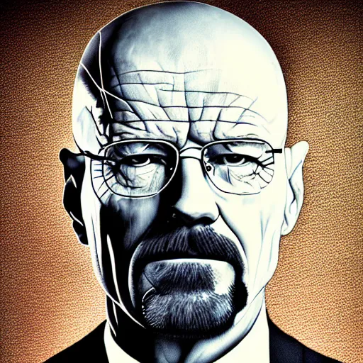 Image similar to !dream Portrait photo of walter white, color, studio lighting