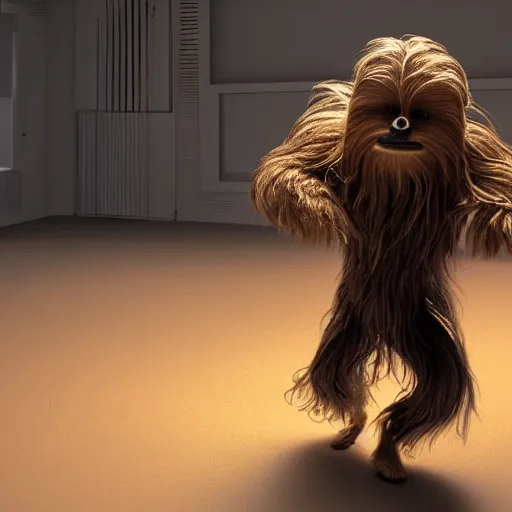 Image similar to wookie dancing at studio 5 4 incredible detail, fineline detail, cinematic quality, high octane, vray render