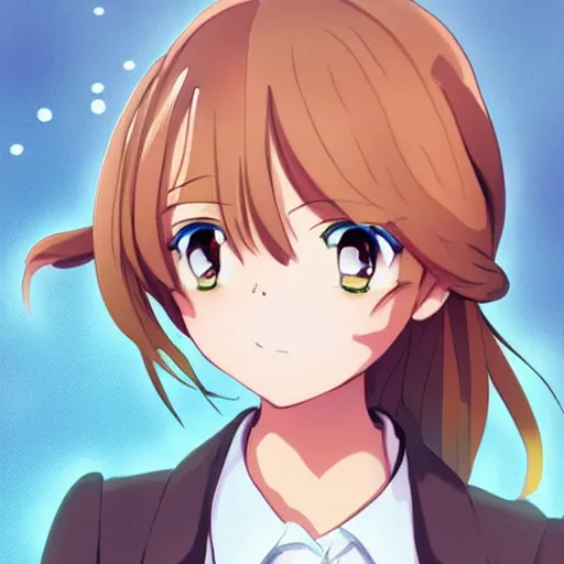 Image similar to character portrait of high school girl by kyoto animation, CLIP STUDIO, trending on pixiv