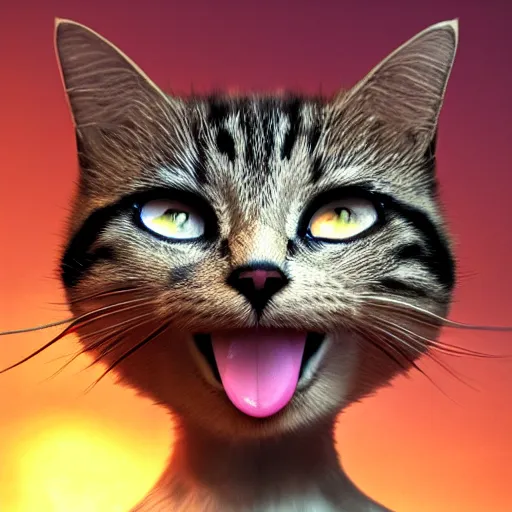 Prompt: a smiling cat, art photography style, trending on artstation, lovely and cute, fantasy art, 8 k resolution, cynical realism, computer art, conceptual art