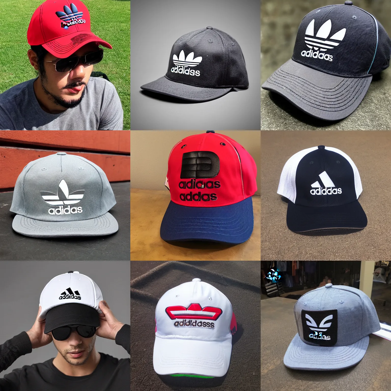 Prompt: knockoff adidas hat