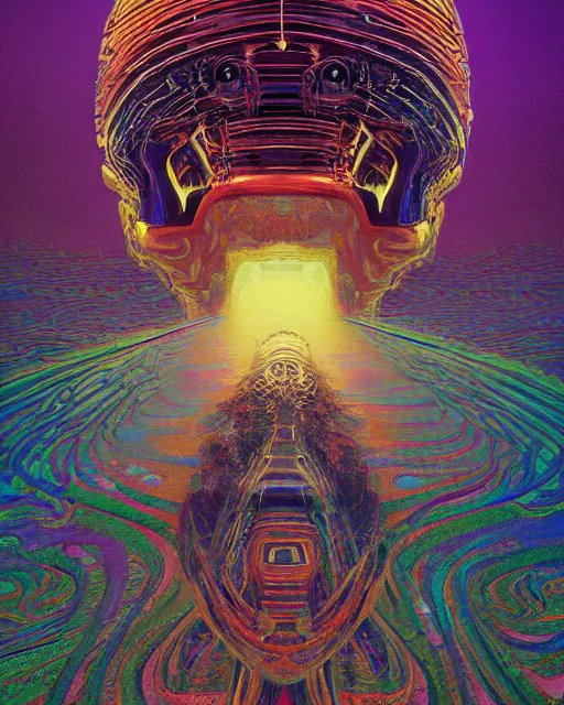 Image similar to acid trip melted smiling. intricate abstract. intricate artwork. by tooth wu, wlop, beeple, dan mumford. mulholland drive by david lynch, dune by david lynch, octane render, trending on artstation, greg rutkowski very coherent symmetrical artwork. cinematic, hyper realism, high detail, octane render, 8 k, iridescent accents