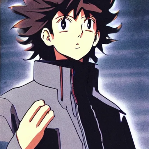 Image similar to spike spiegel wearing techwear, anime