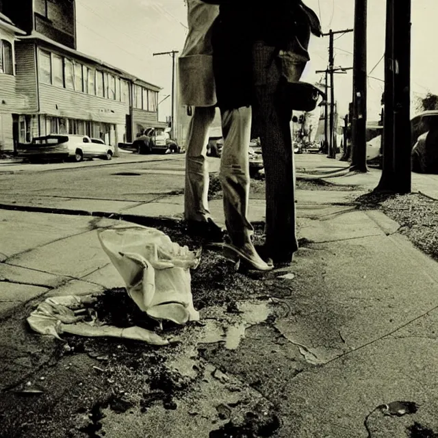 Image similar to photo of dirty street by william eggelston