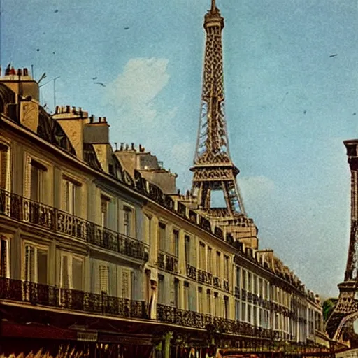 Image similar to paris in 1 9 0 0, colorized picture