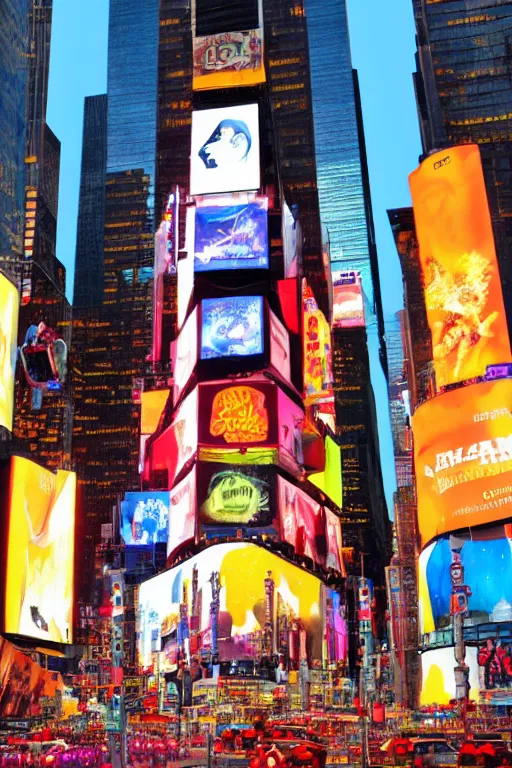 Image similar to Times Square in the style of World of Warcraft